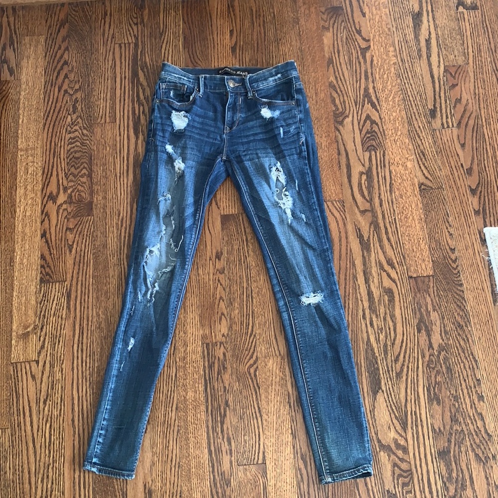 Distressed Express Jeans